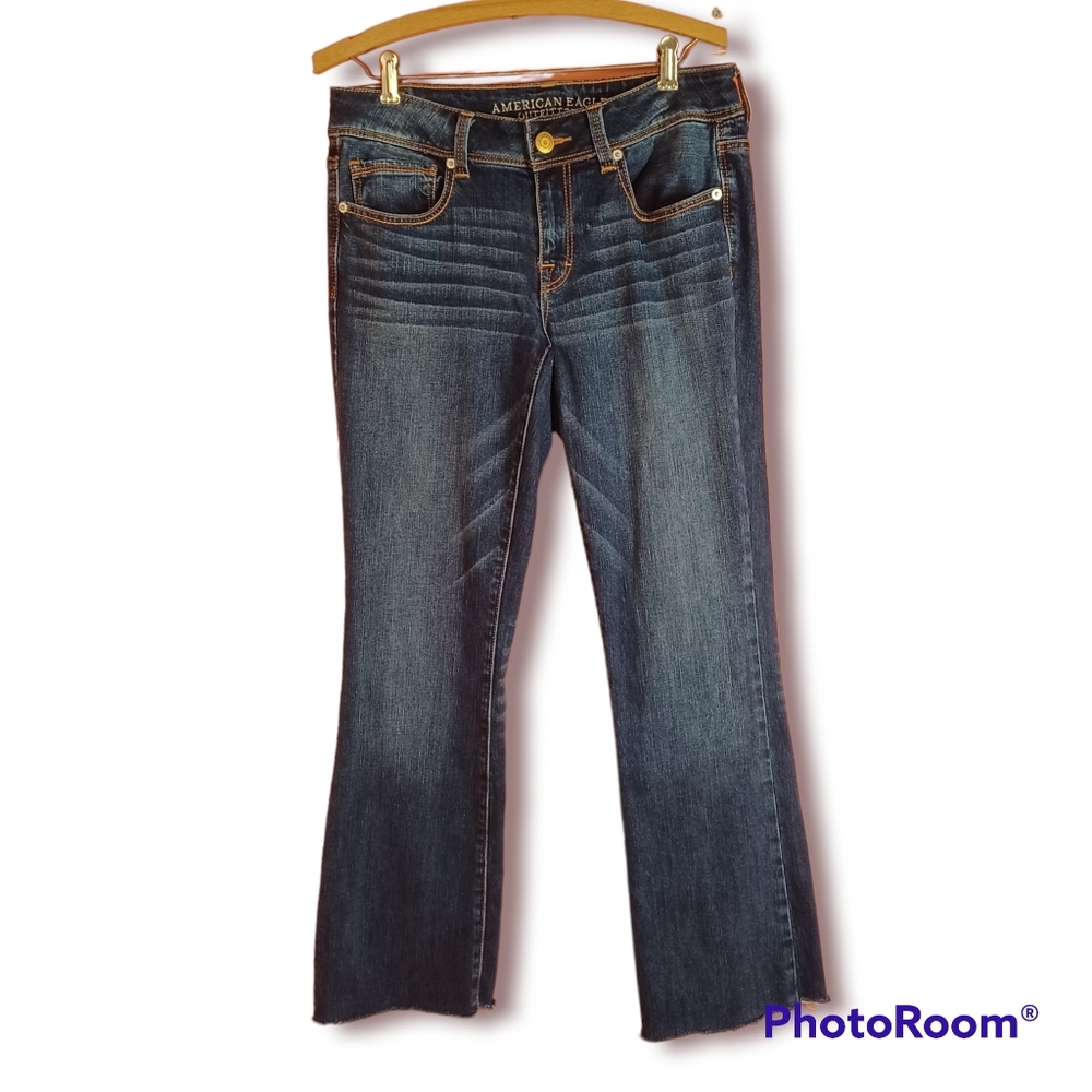 American Eagle Kick Boot Jeans with Button Pockets